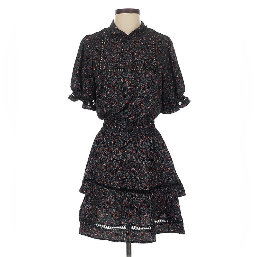 THE SHIRT ROCHELLE BEHRENS Tuckernuck Short Sleeve Tiered Layers Romantic Dress